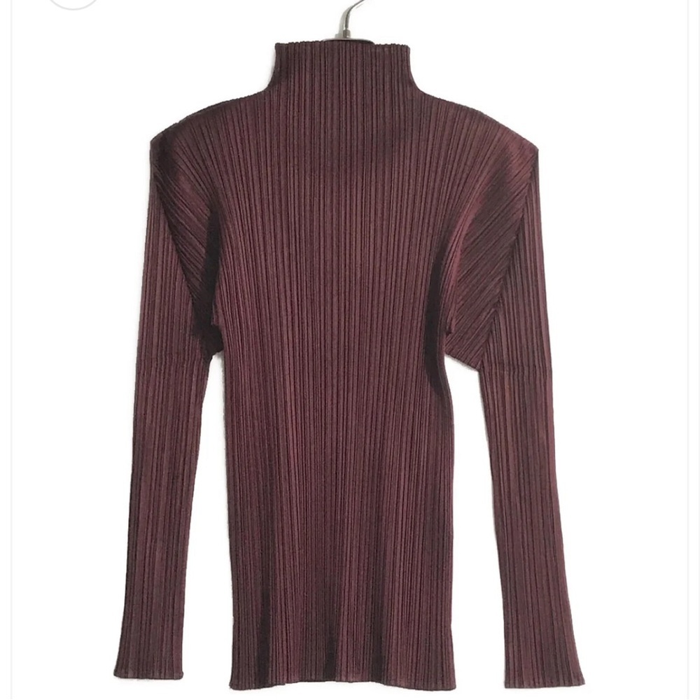 PLEATS PLEASE‎ High neck pleated blouse PP93-JK064